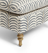 Rosina Areca Linen Slipper Chair - Air Force Blue