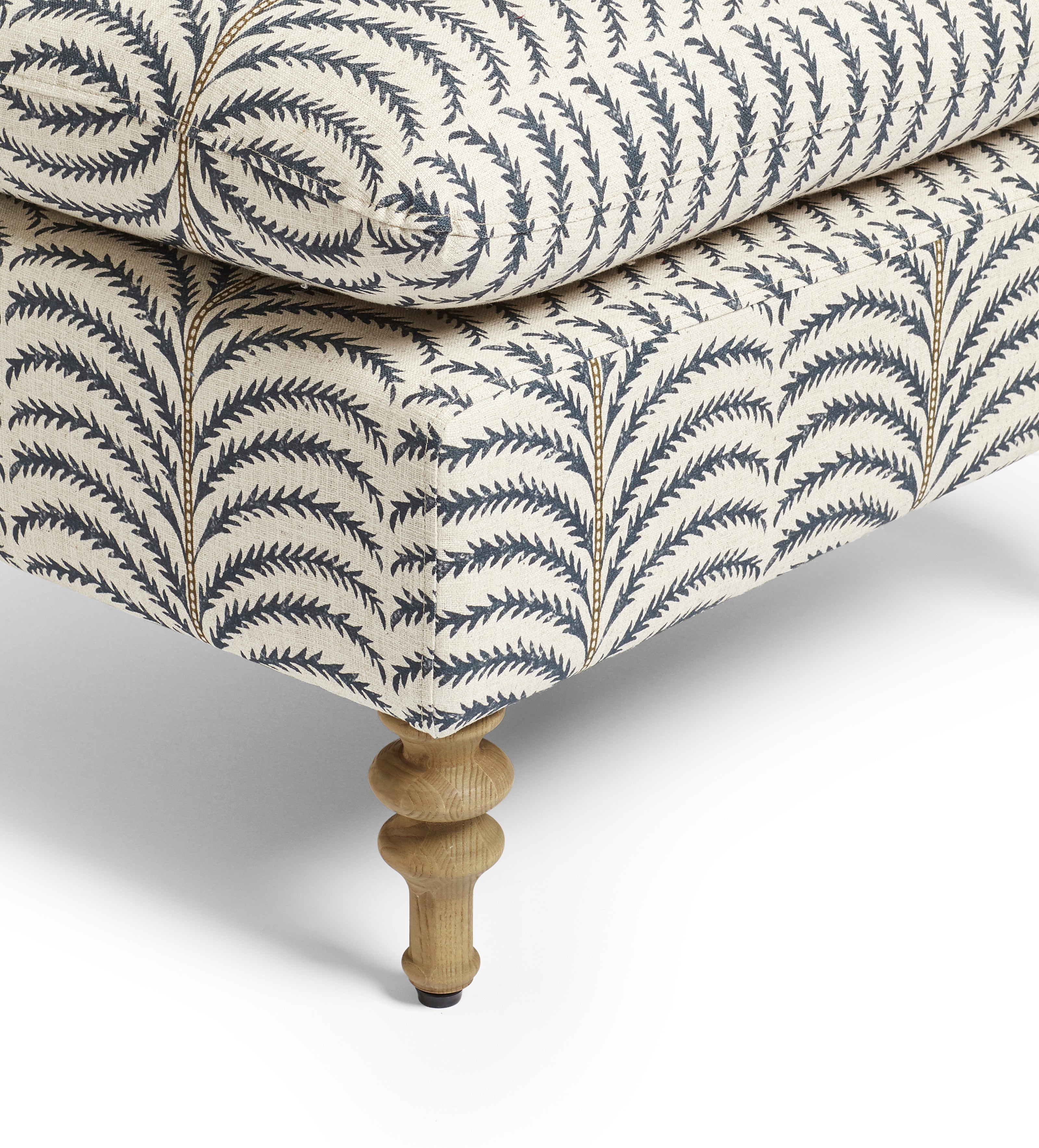 Rosina Areca Linen Slipper Chair - Air Force Blue