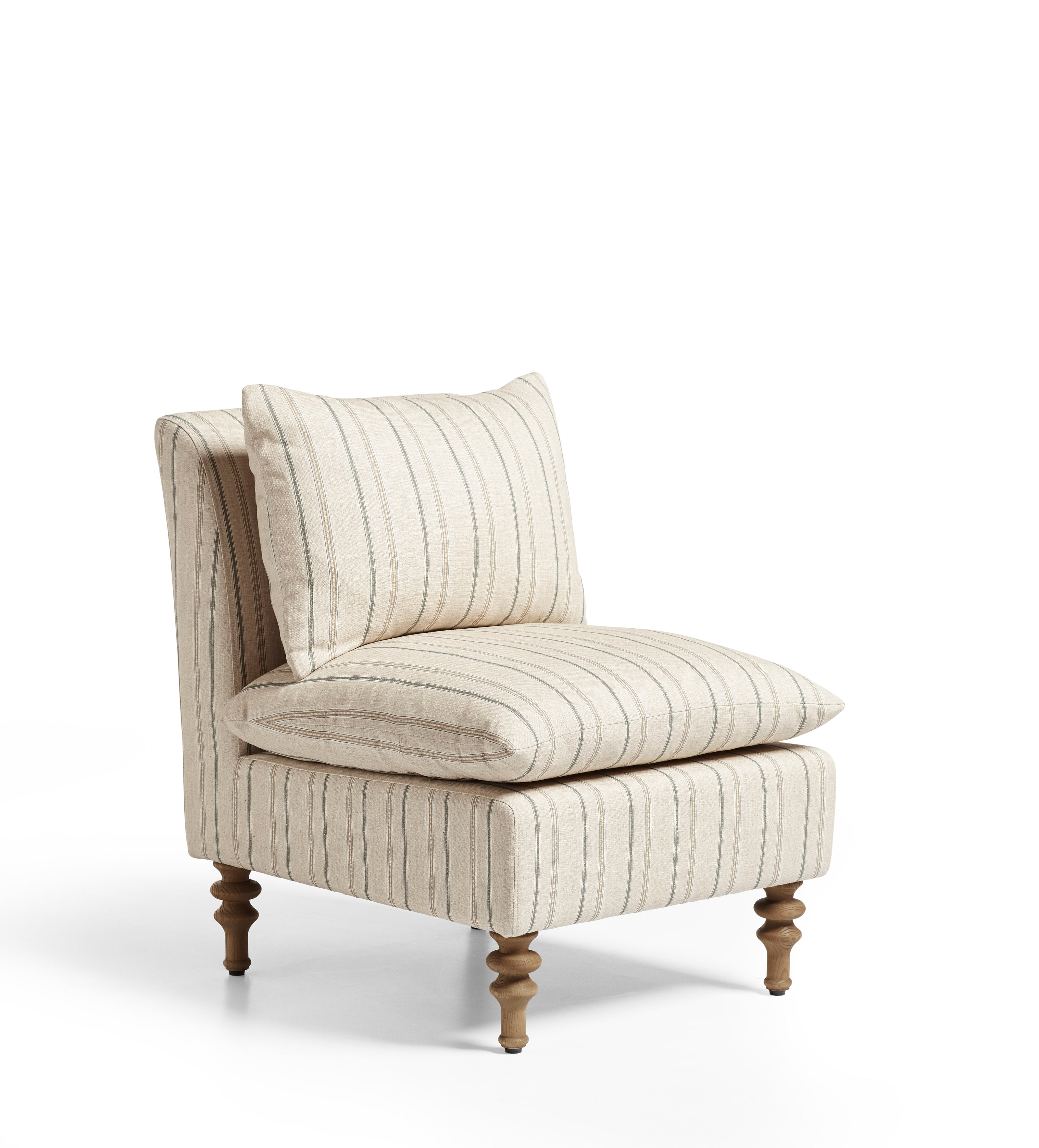 Rosina Hedley Linen Slipper Chair - Natural
