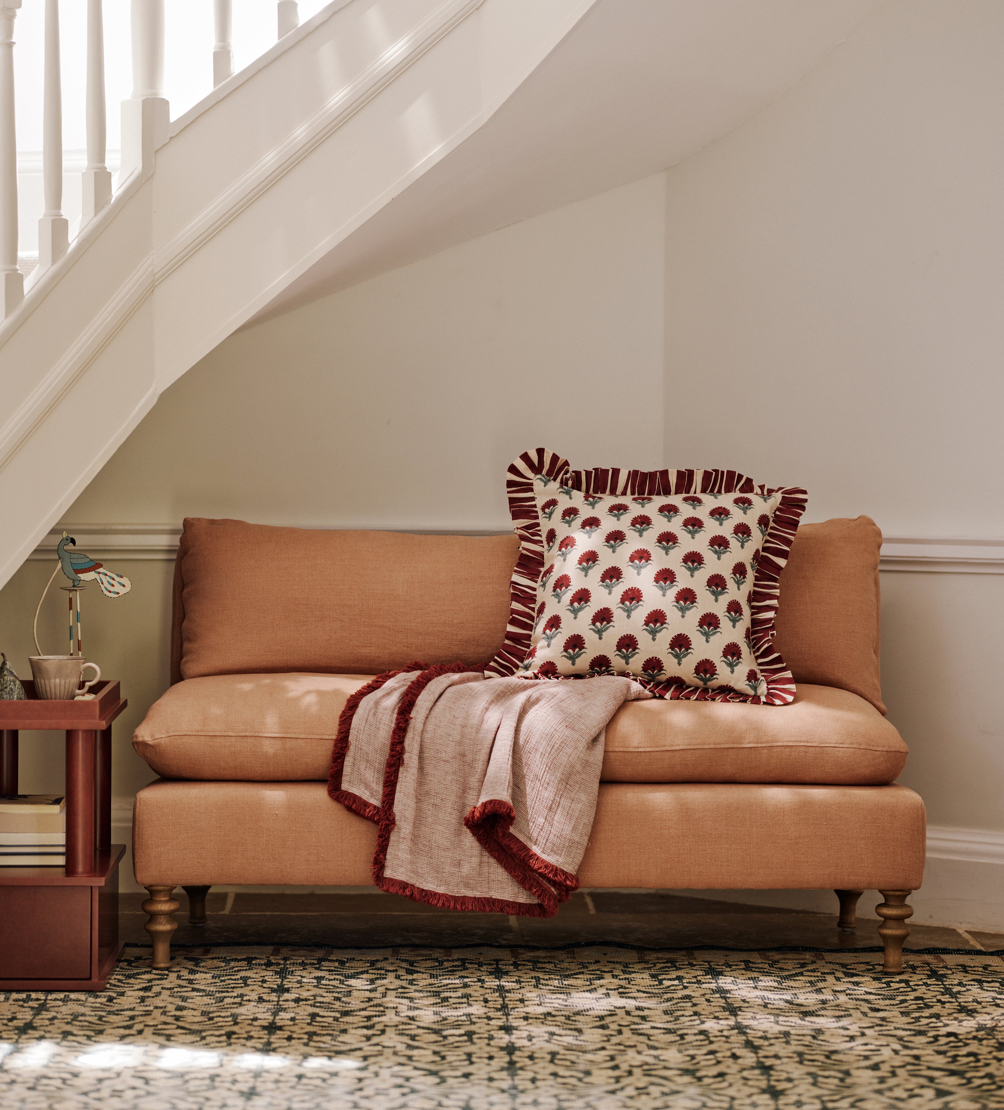 Rosina Linen 2-Seater Sofa - Apricot