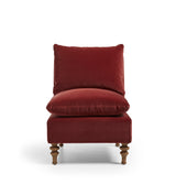 Rosina Velvet Slipper Chair - Blood Orange