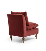 Rosina Velvet Slipper Chair - Blood Orange