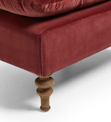 Rosina Velvet Slipper Chair - Blood Orange