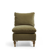 Rosina Velvet Slipper Chair - Lichen