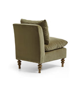 Rosina Velvet Slipper Chair - Lichen