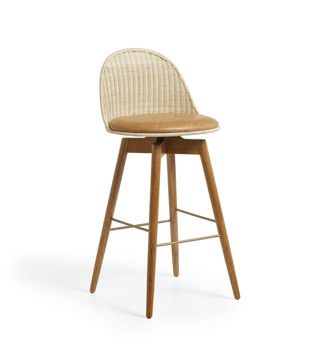Rotan Bar Stool - Natural