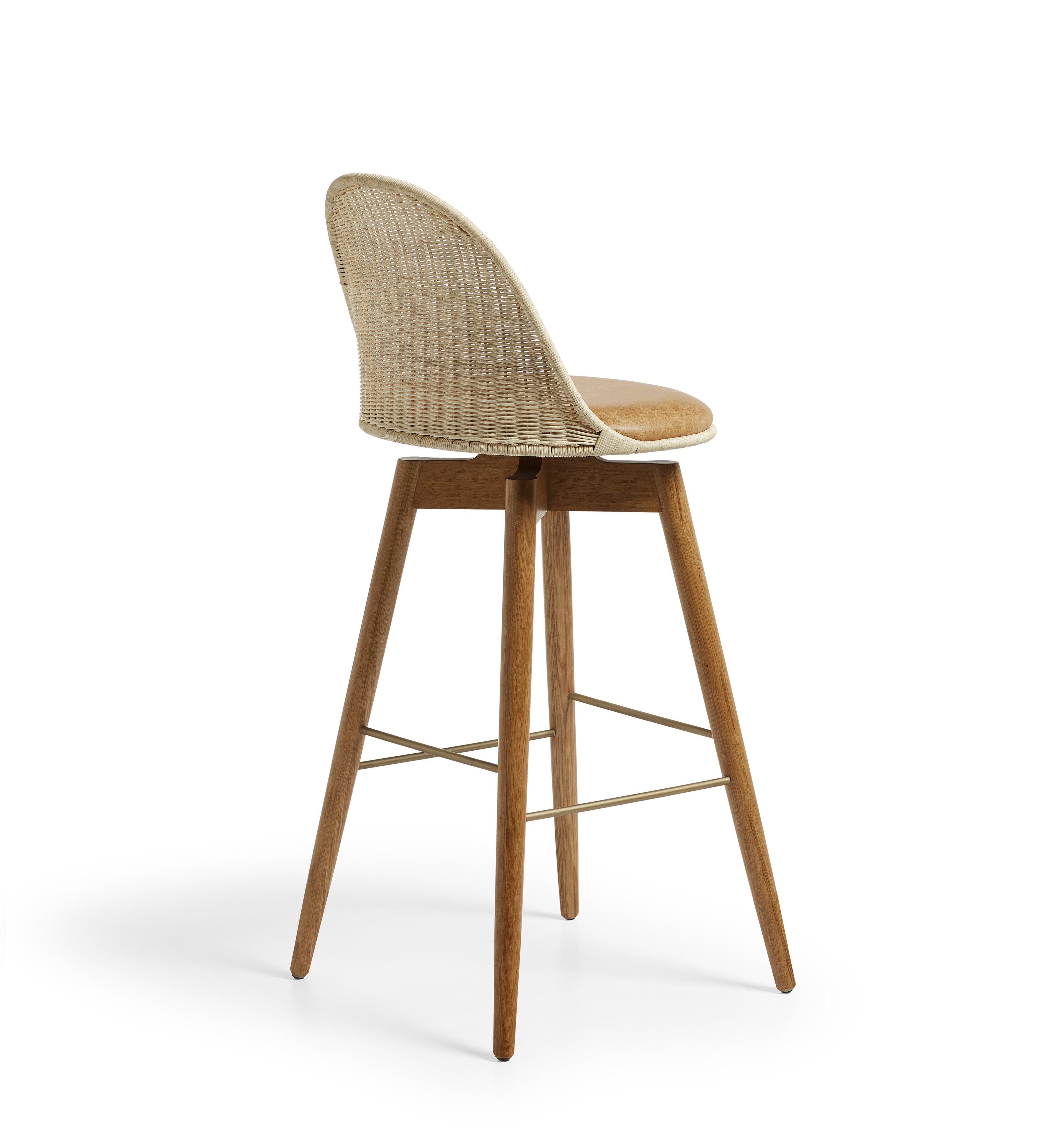Rotan Bar Stool - Natural