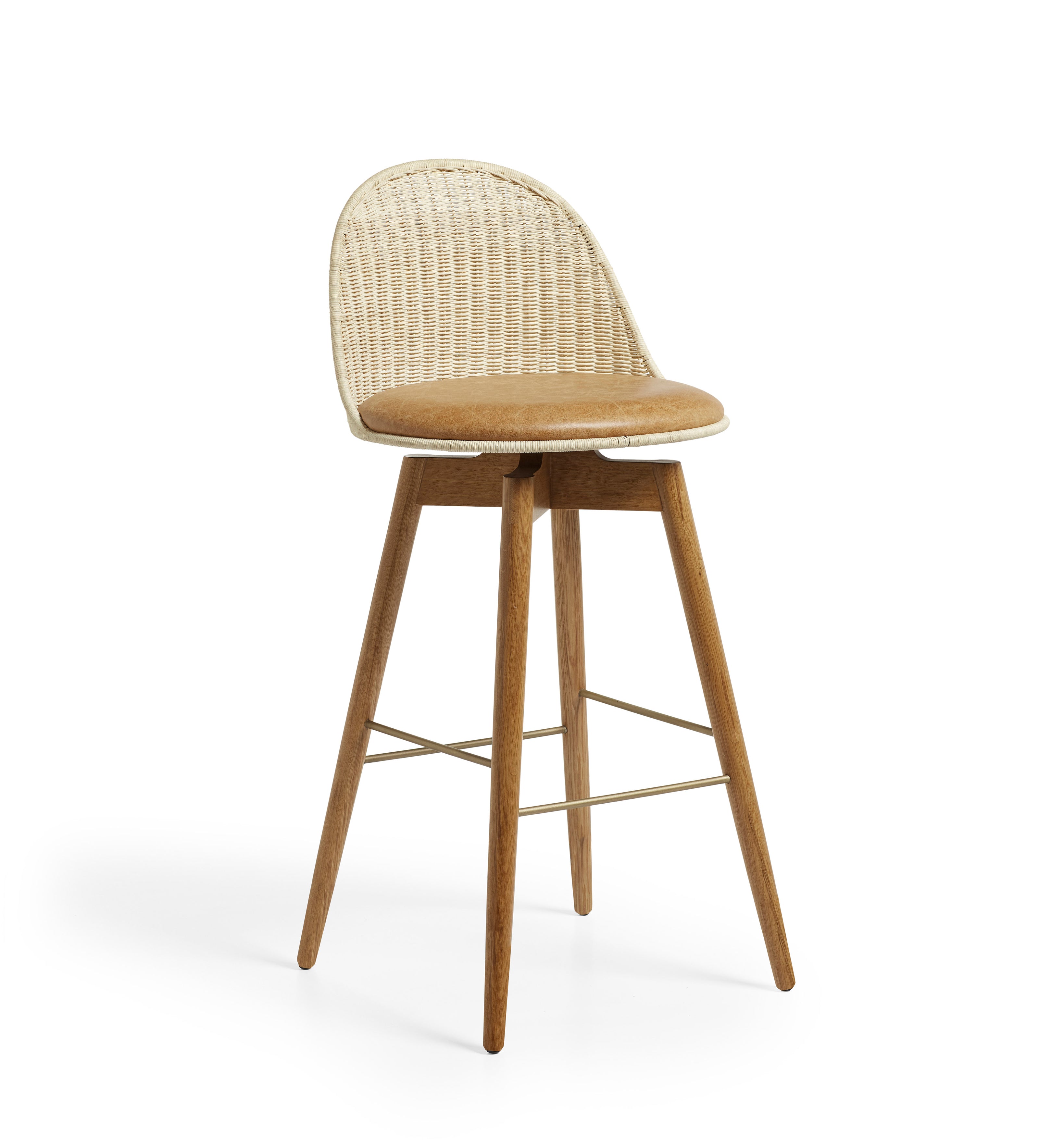 Rotan Bar Stool - Natural