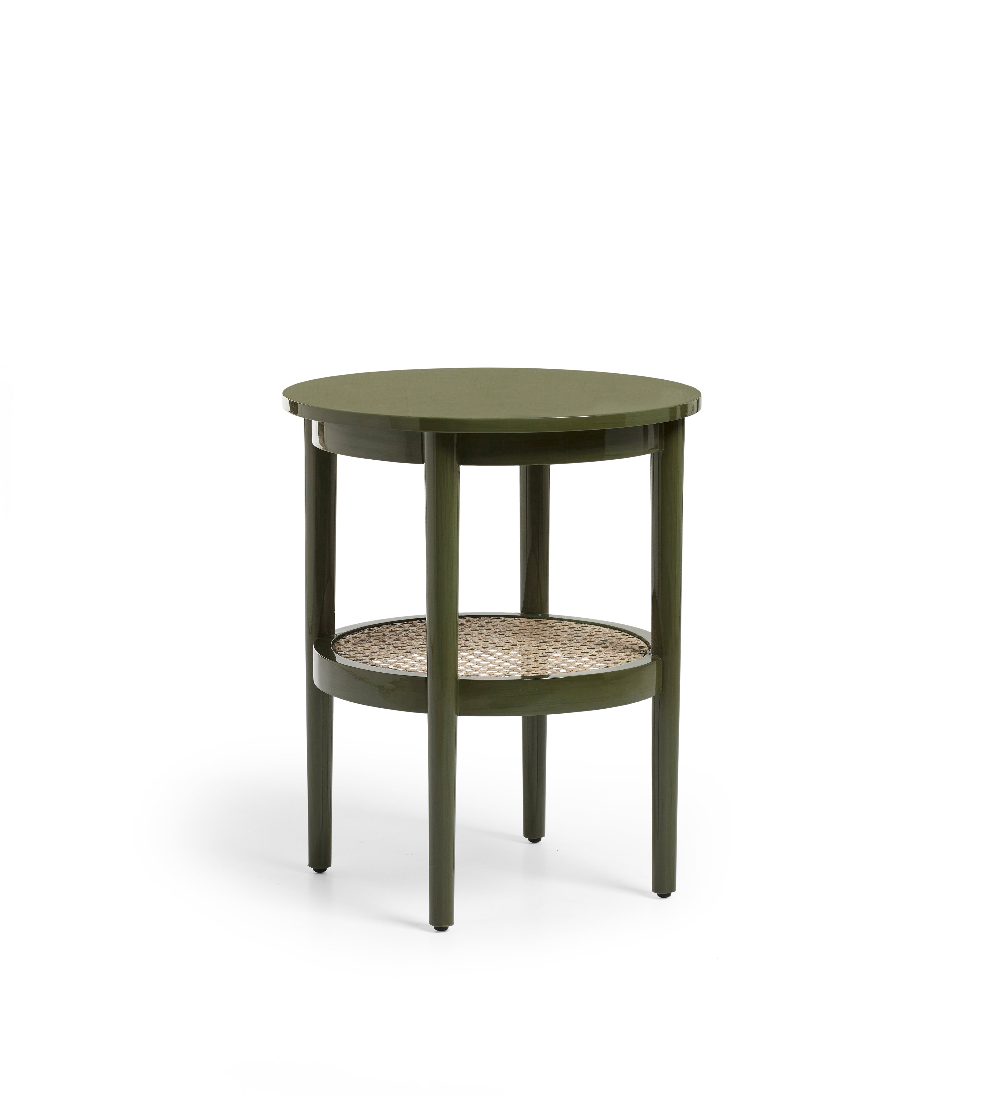 机・テーブル KANADEMONO Round Olive Steel Side Table