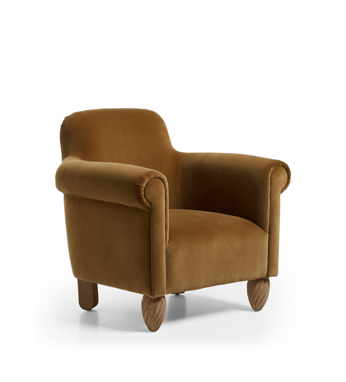 Rupert Velvet Armchair - Fawn | OKA
