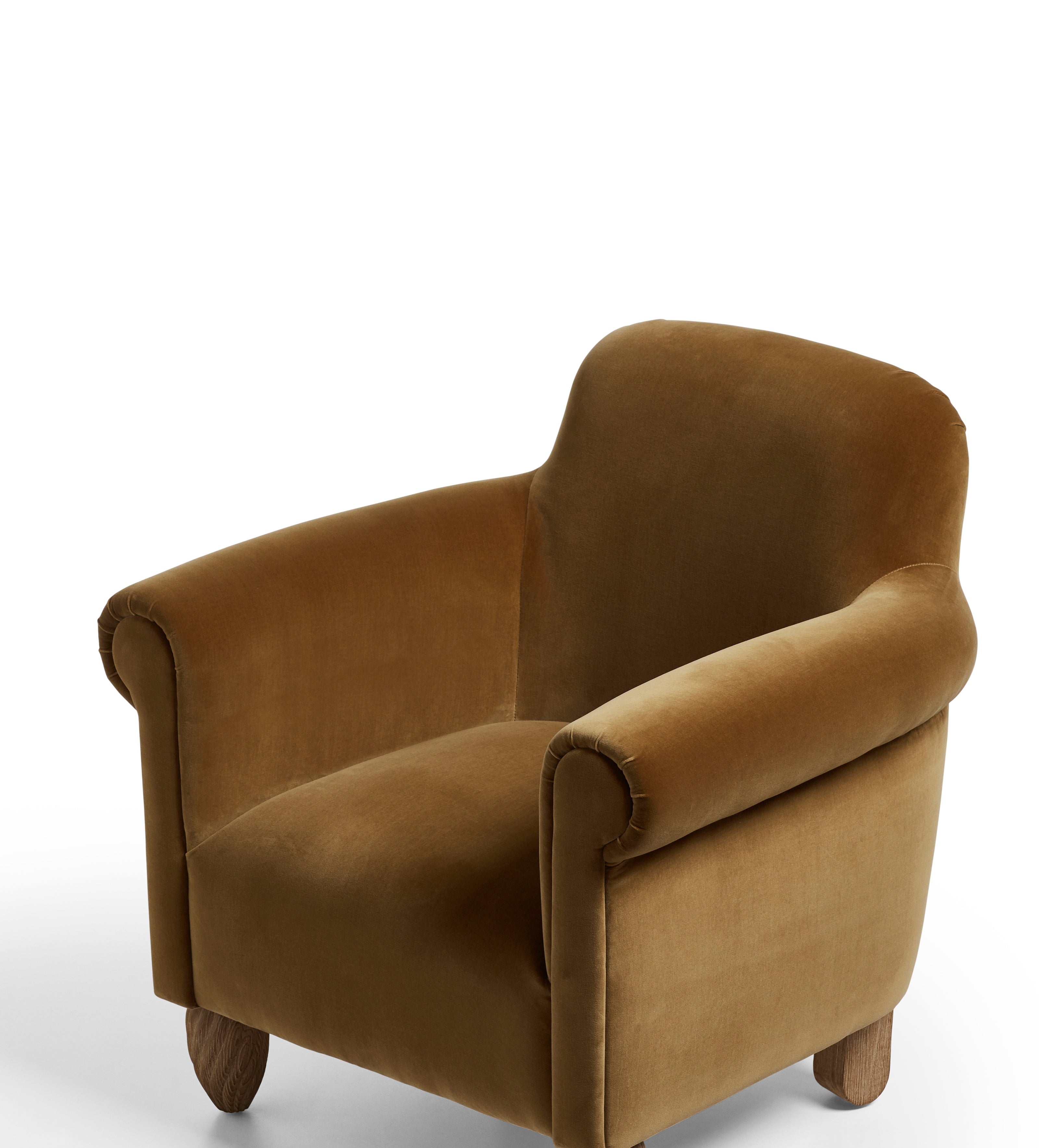 Rupert Velvet Armchair - Fawn