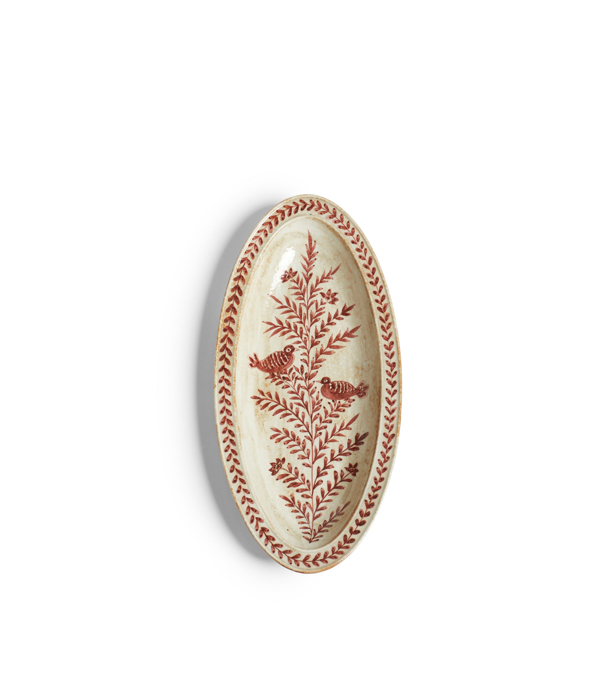 Samla Oval Serving Platter - Red