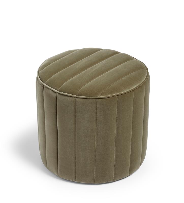 Santorelli Velvet Ottoman - Lichen