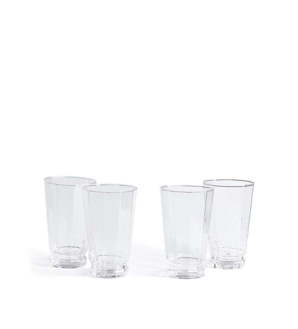 Gideon Tall Tumblers - Set of Four - Clear