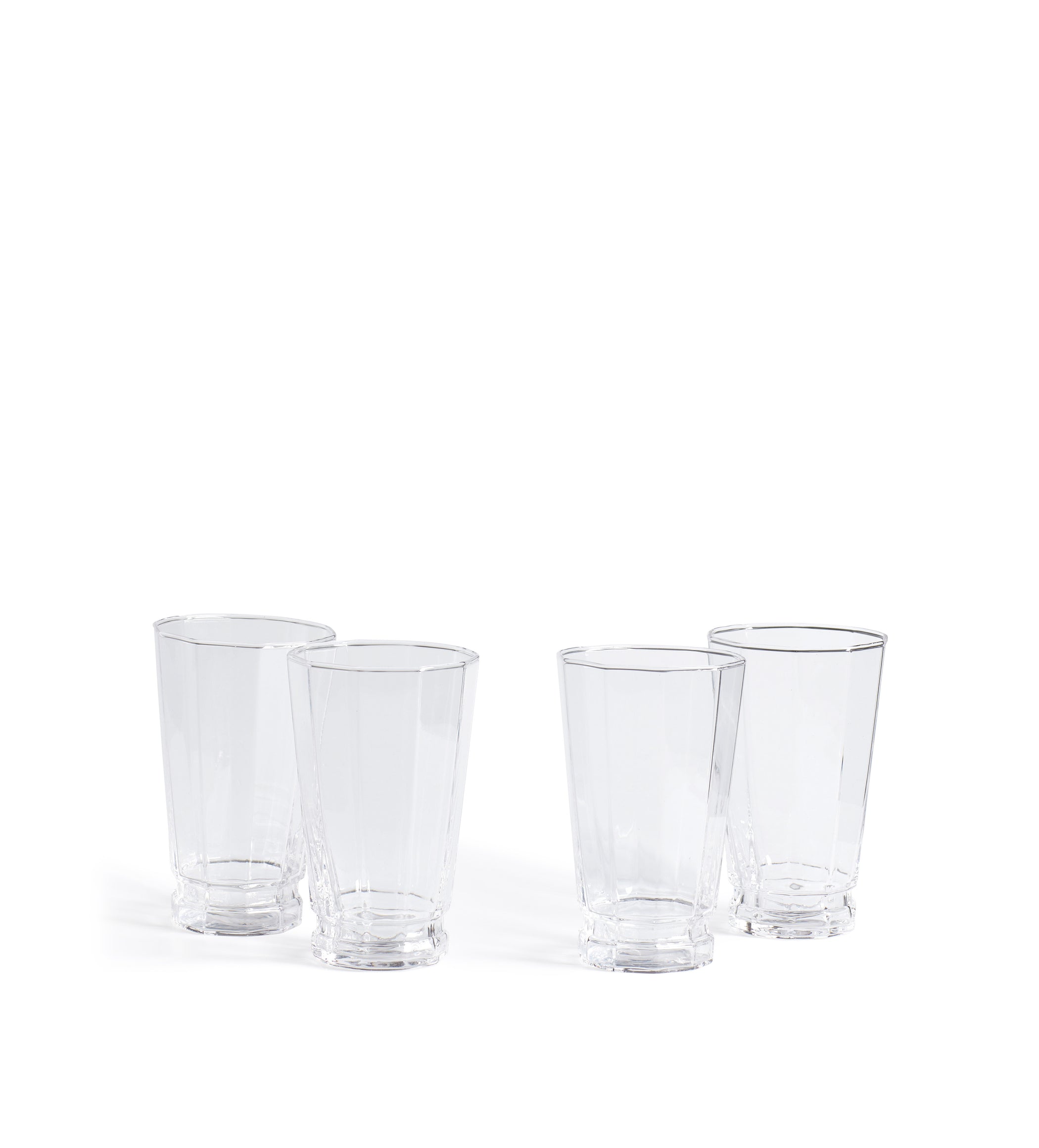 Gideon Tall Tumblers - Set of Four - Clear