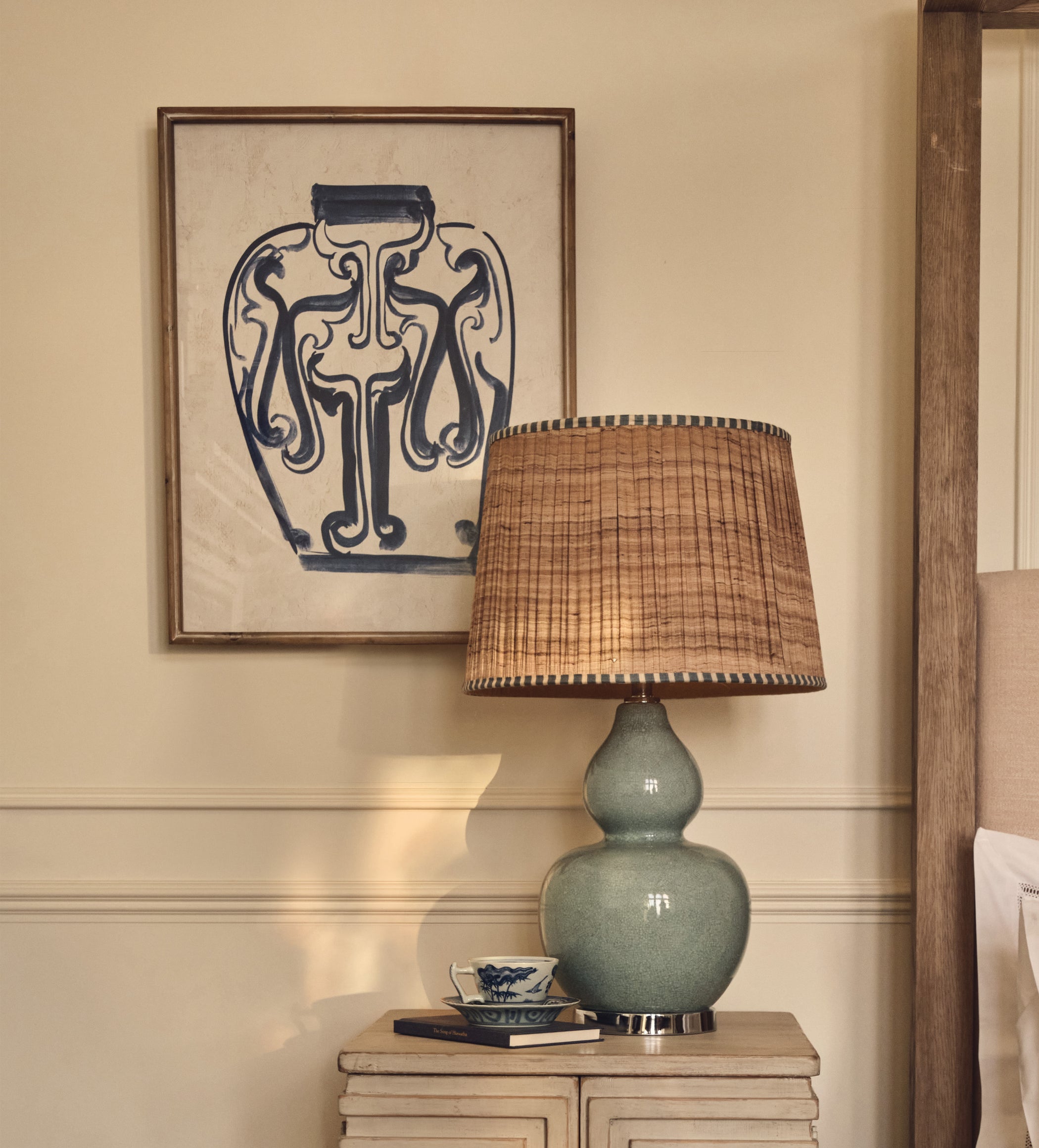 Kraak Vase Prints - Set of Four - Indigo/White