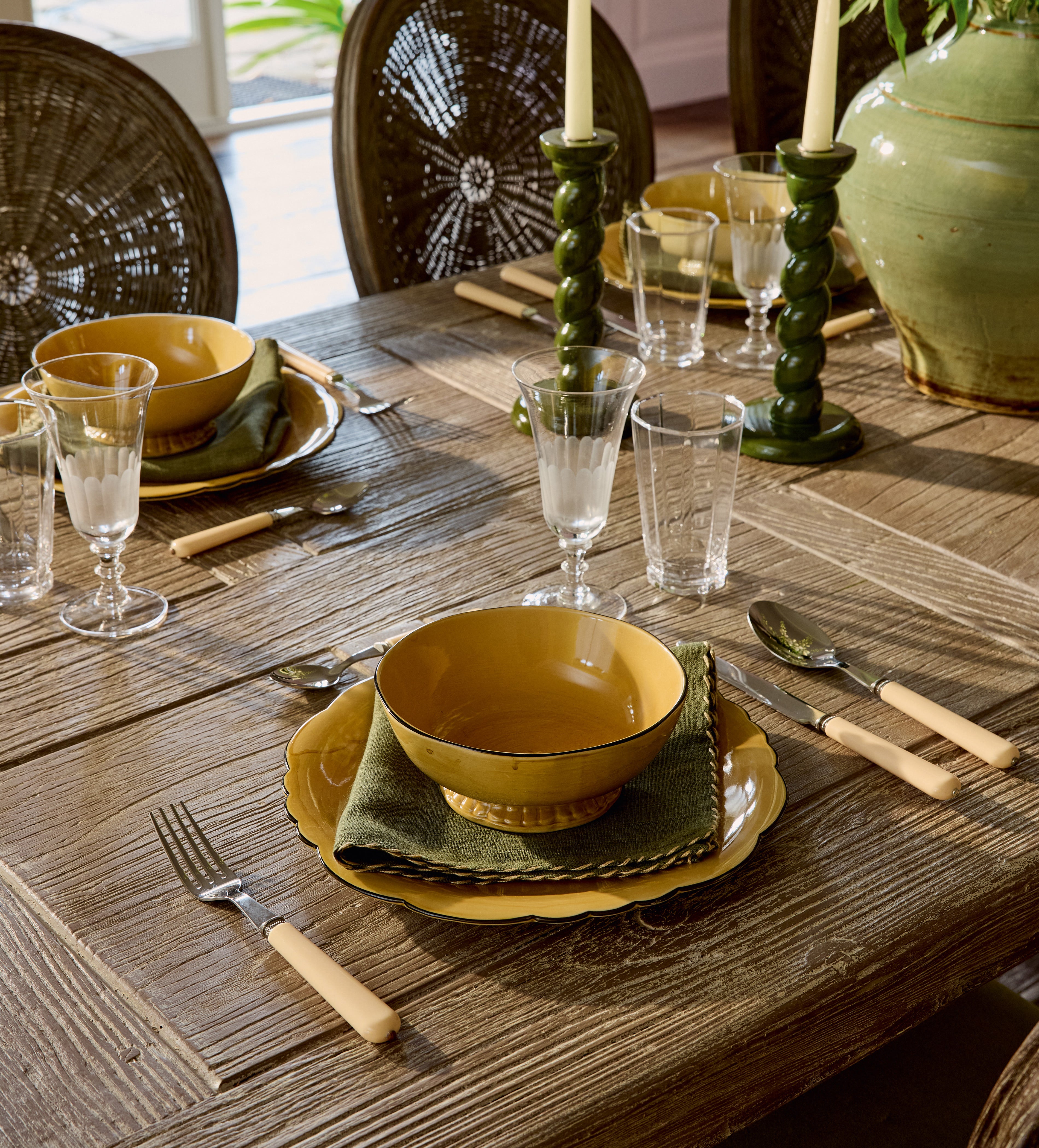 食器 oknw Winslow Side Plates - Set of Four - Yellow | OKA