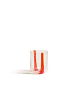 Mila Short Tumblers - Set of Six - Red/White
