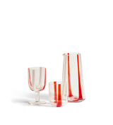 Mila Short Tumblers - Set of Six - Red/White