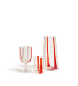 Mila Wine Glasses - Set of Six - Red/White