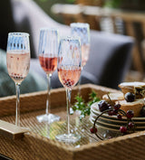 Pulcinella Champagne Glasses - Set of Six - White