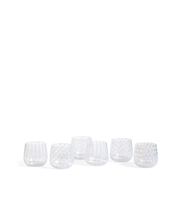 Pulcinella Round Short Tumblers - Set of Six - White