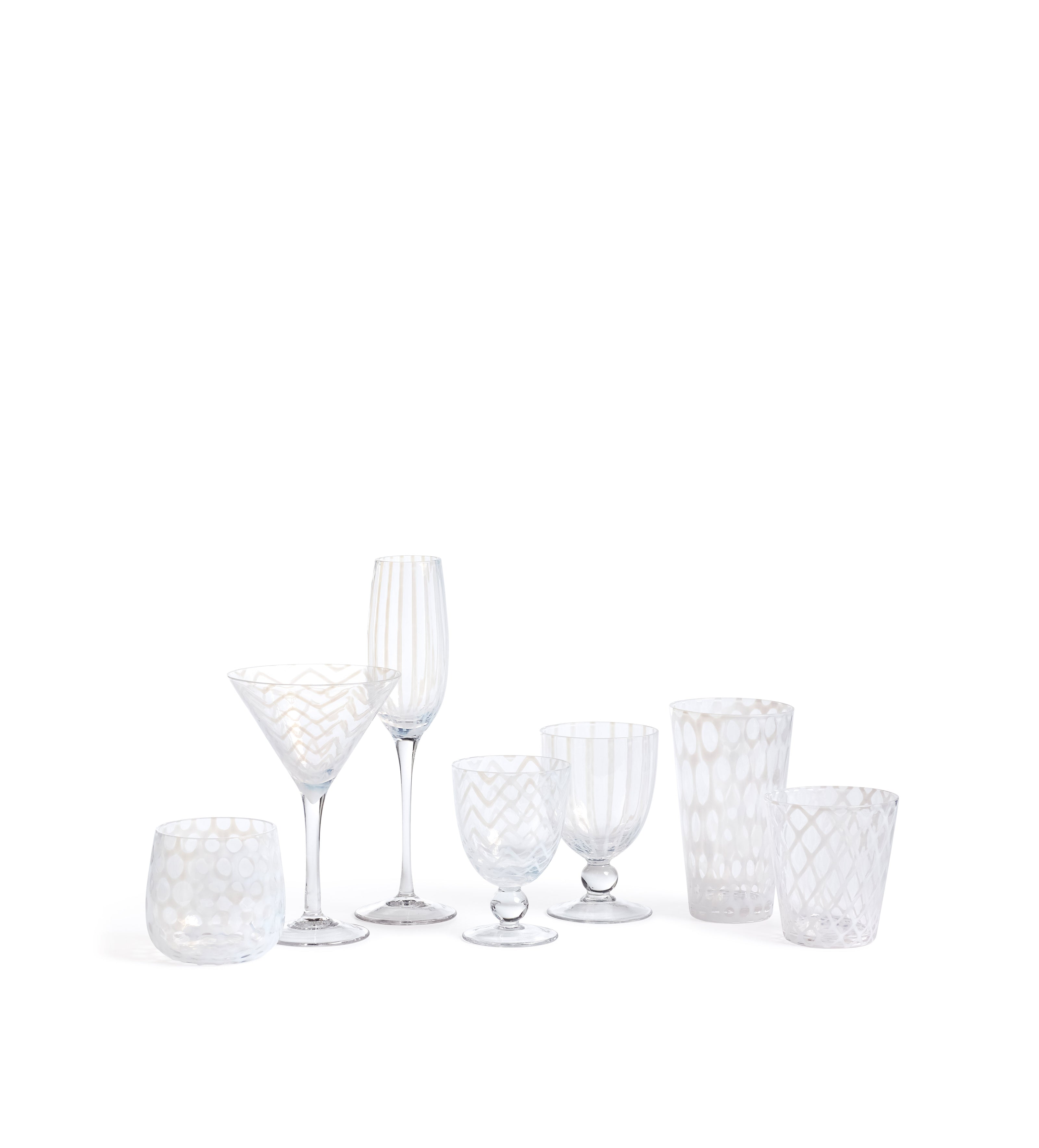 Pulcinella Round Short Tumblers - Set of Six - White