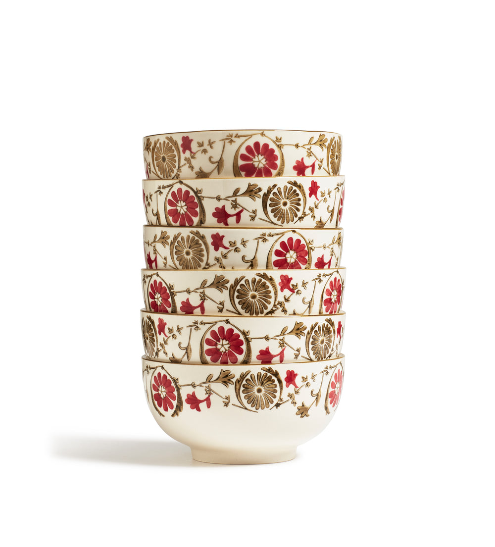 Sheki Bowls - Set of Six - Olive