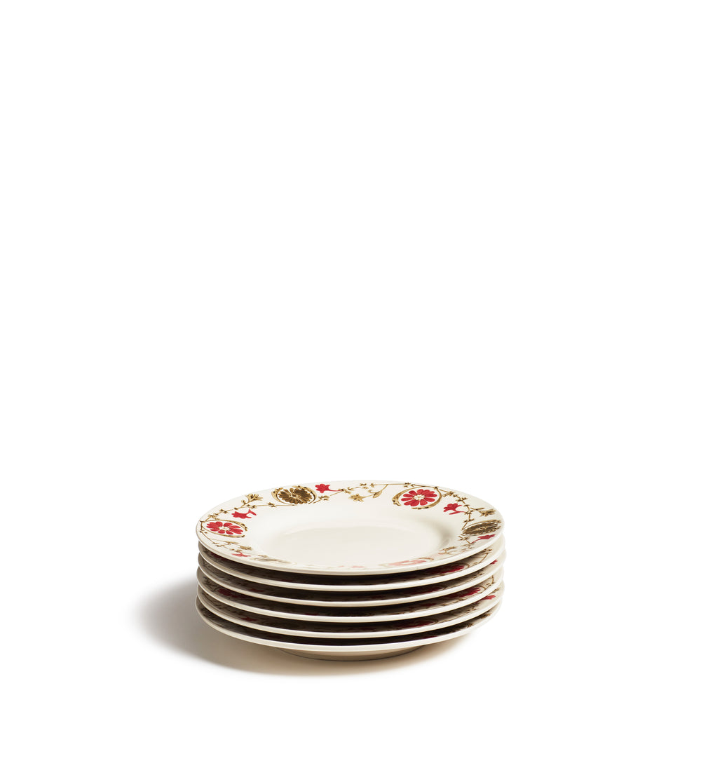 Sheki Side Plates - Set of Six - Olive