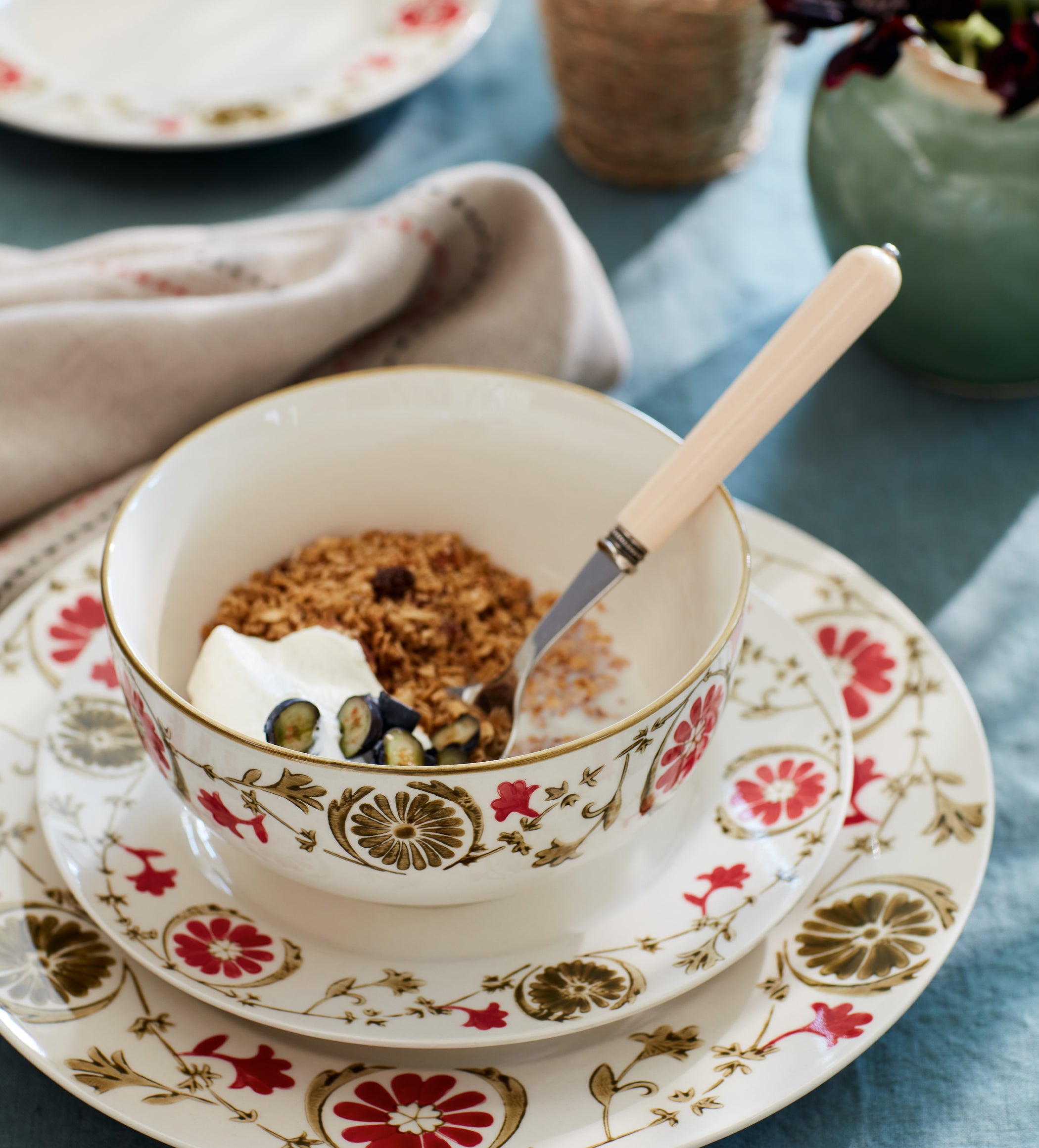 Sheki Side Plates - Set of Six - Olive