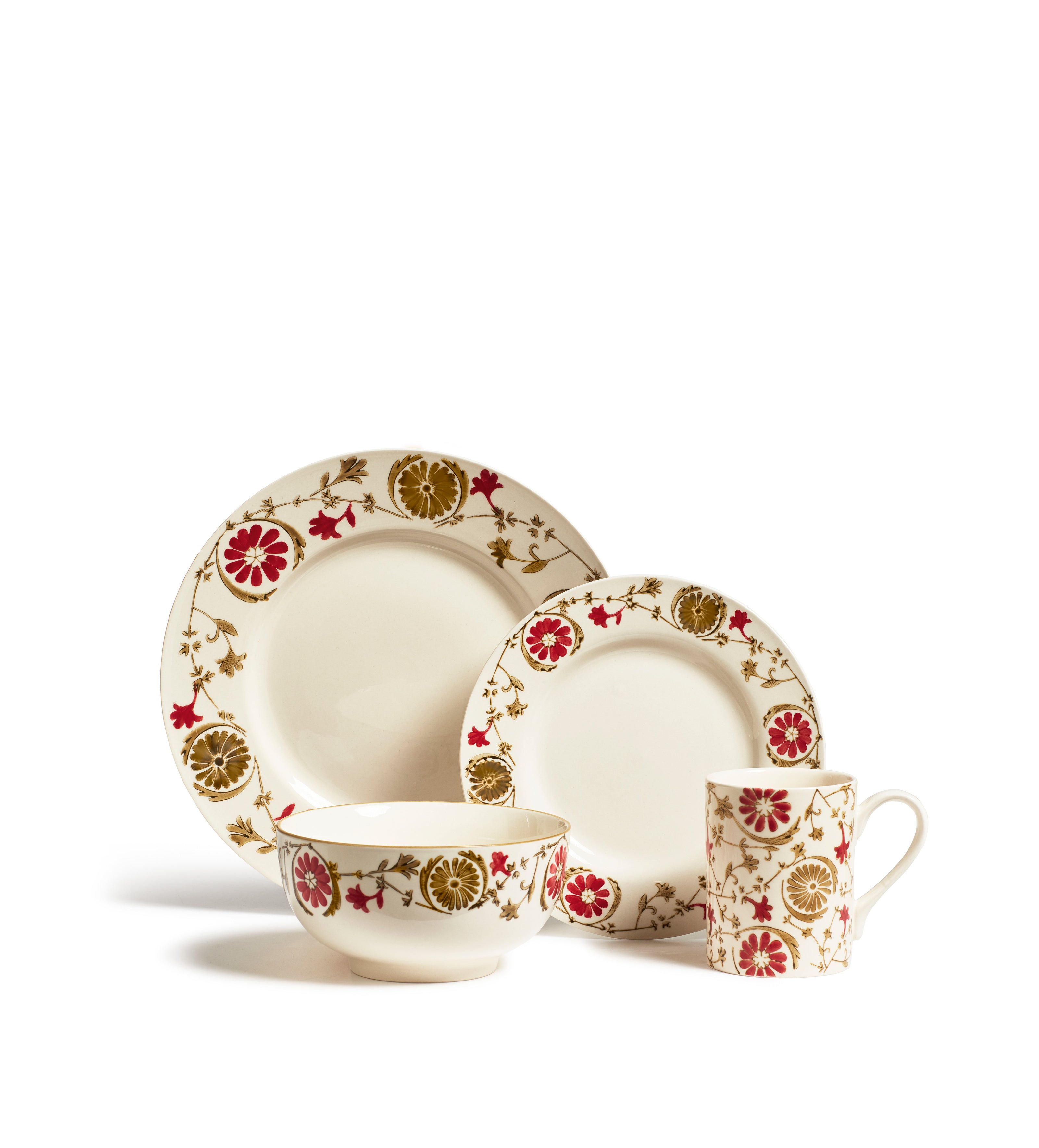 Sheki Side Plates - Set of Six - Olive