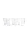 Pulcinella Tall Tumblers - Set of Six - White