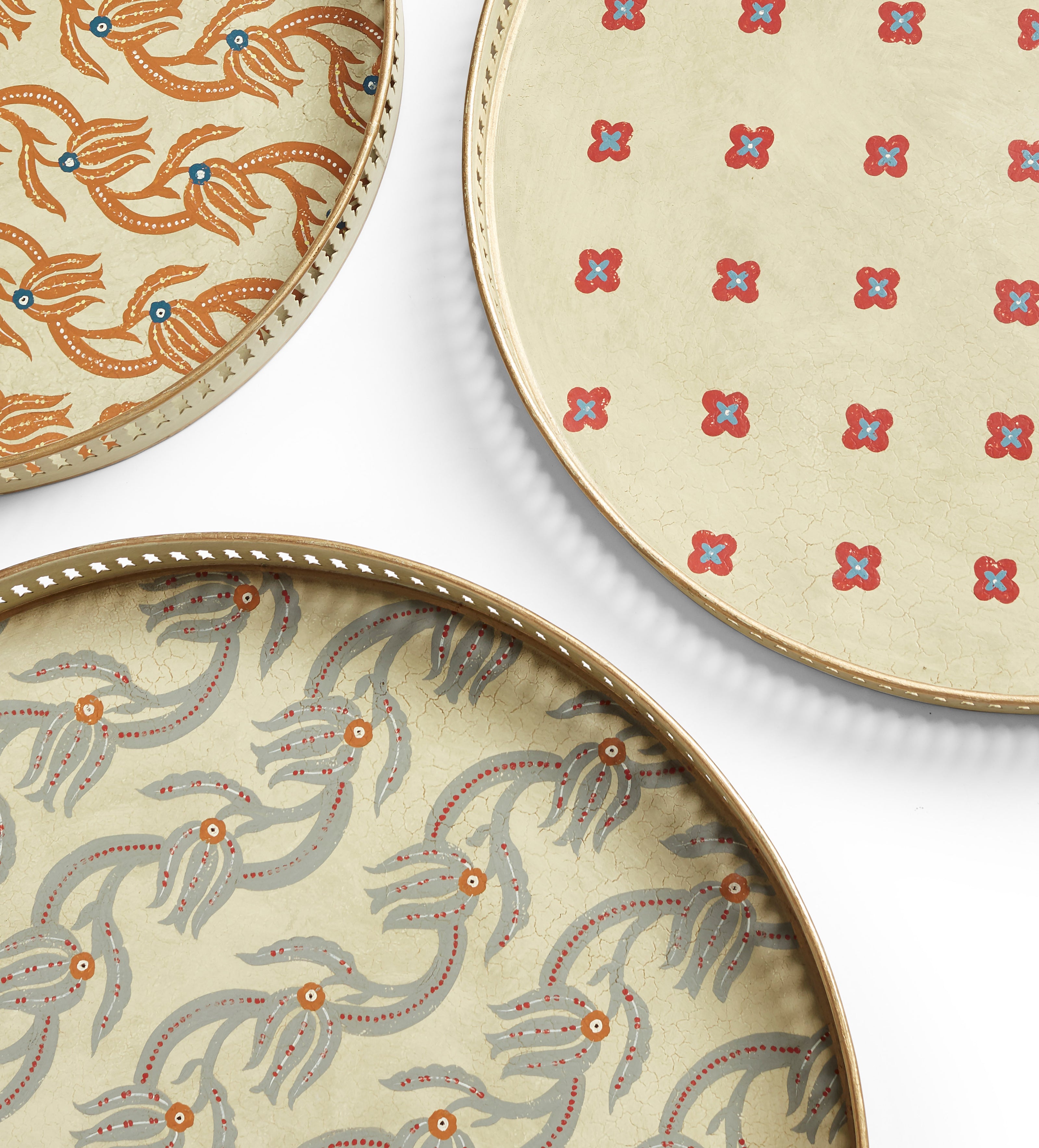 Muhibbi and Maeve Trays - Set of Three - Multi