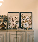 Elizabeth Framed Floral Prints Pair - Multi