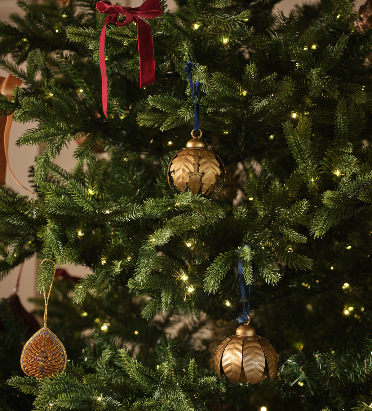 Arbora Baubles Pair - Antique Gold