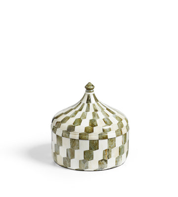 Severini Lidded Pot - Green