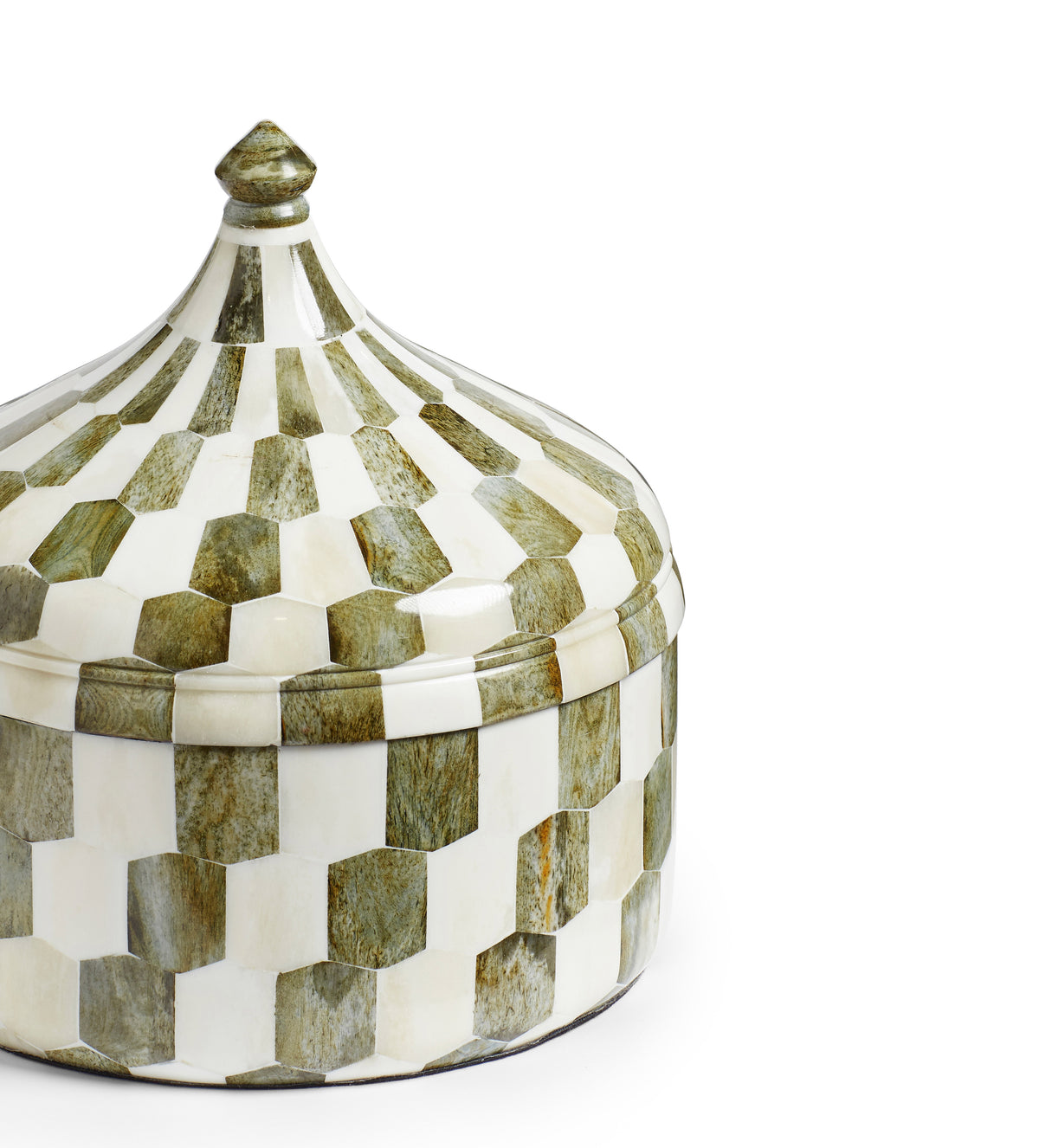 Severini Lidded Pot - Green