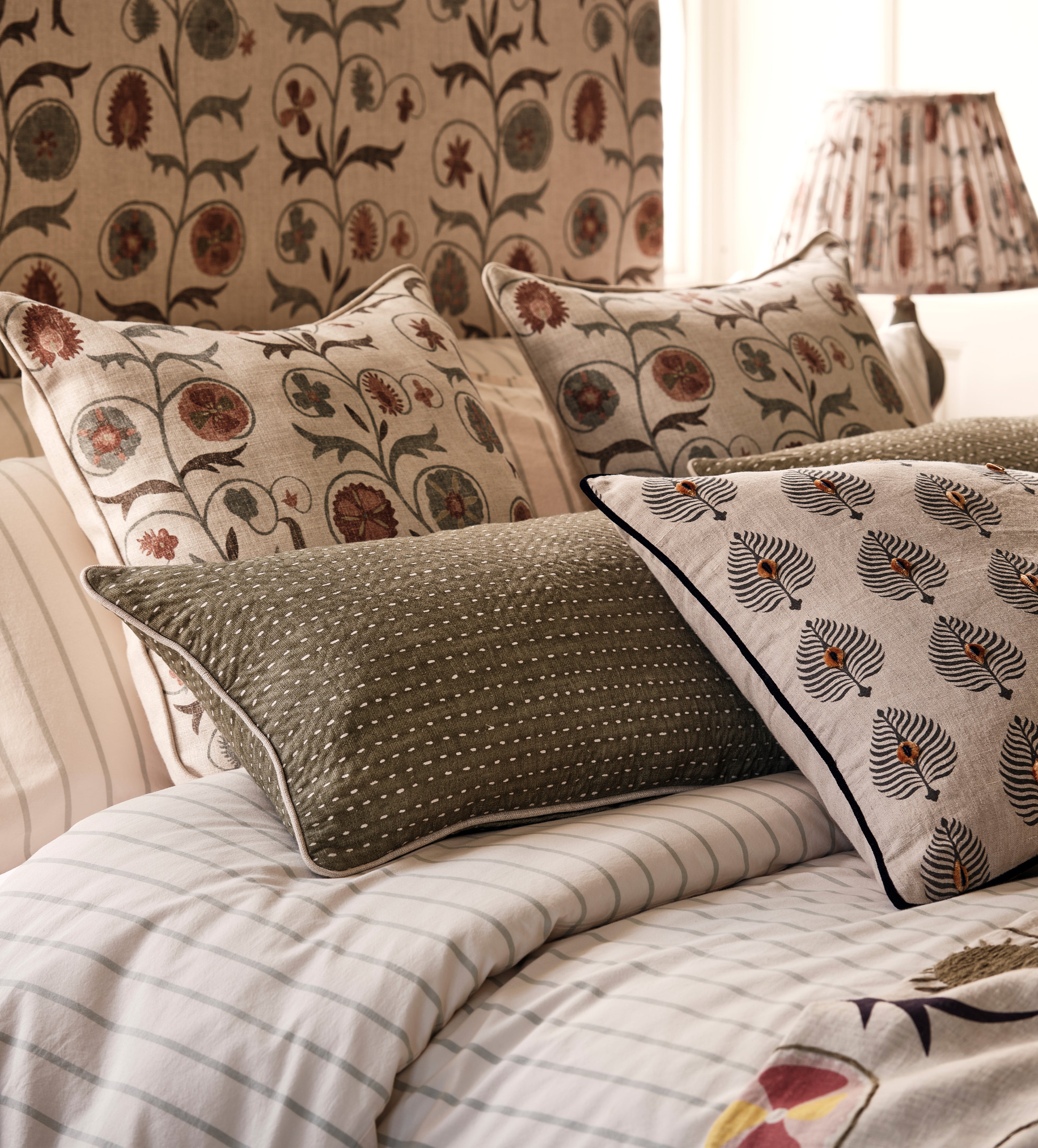 Sheki Cushion Cover - Dark Seafoam