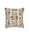 Sheki Embroidered Floral Cushion Cover - Olive Green