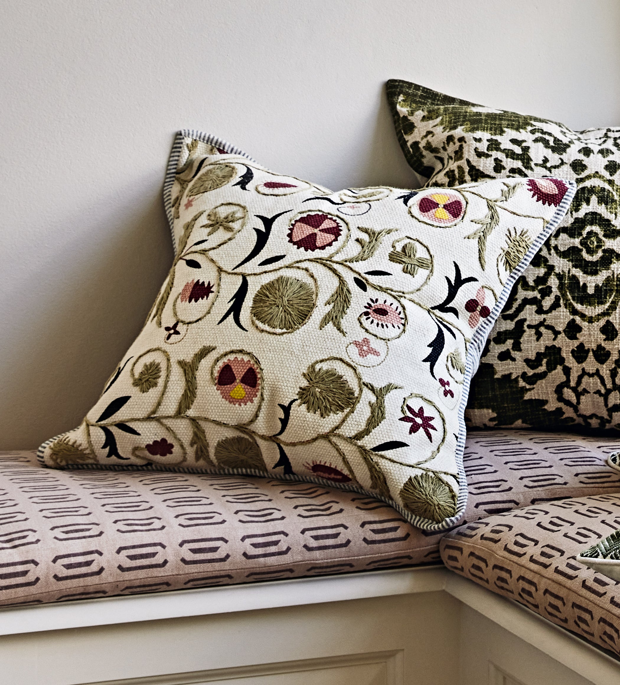 Sheki Cushion Cover - Olive