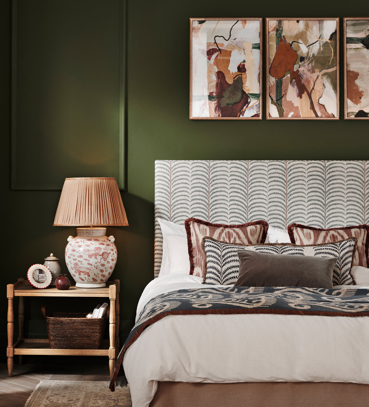 Sheringham Super King Headboard - Areca Seafoam
