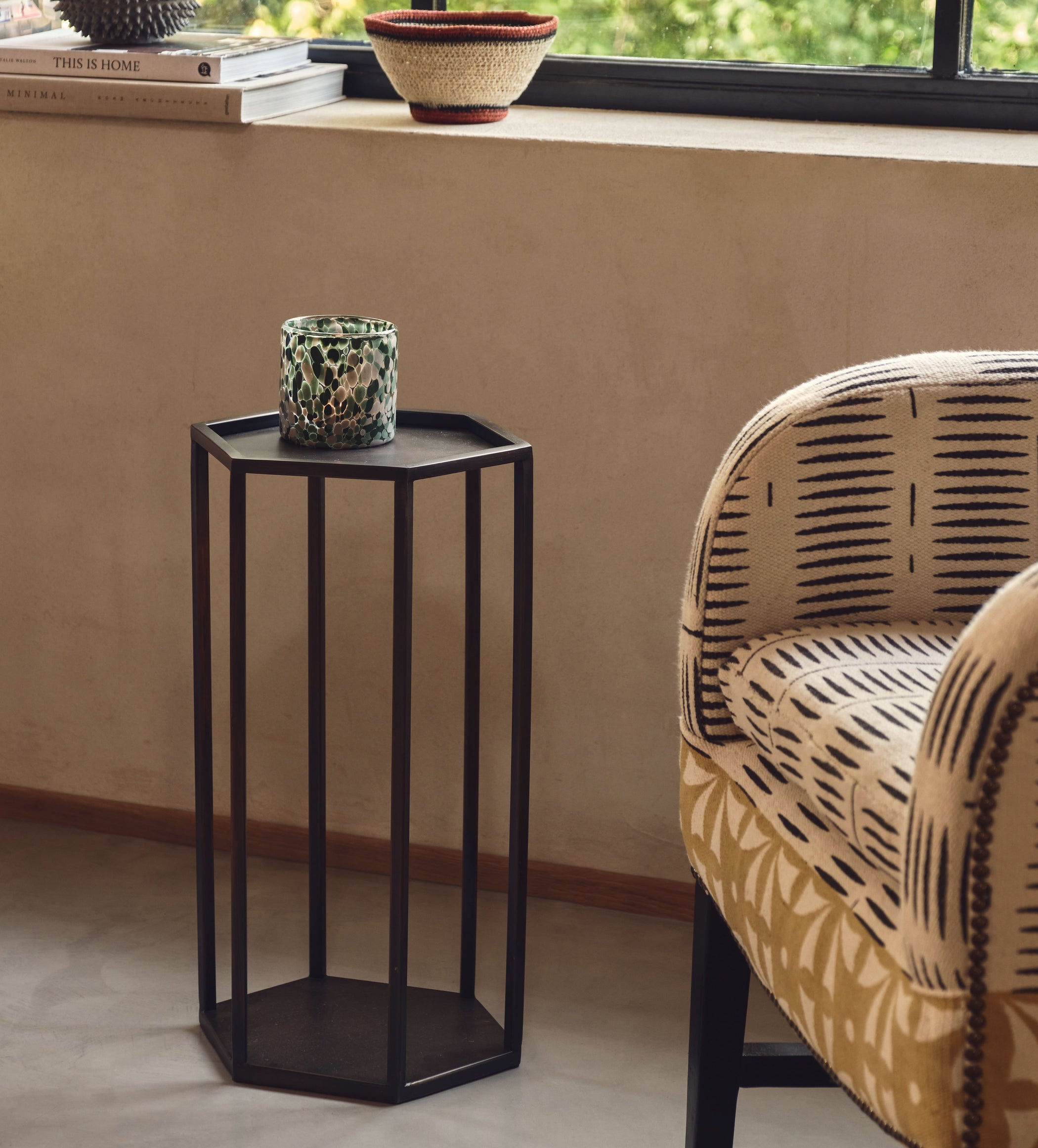 Shida Side Table - Blackened Bronze