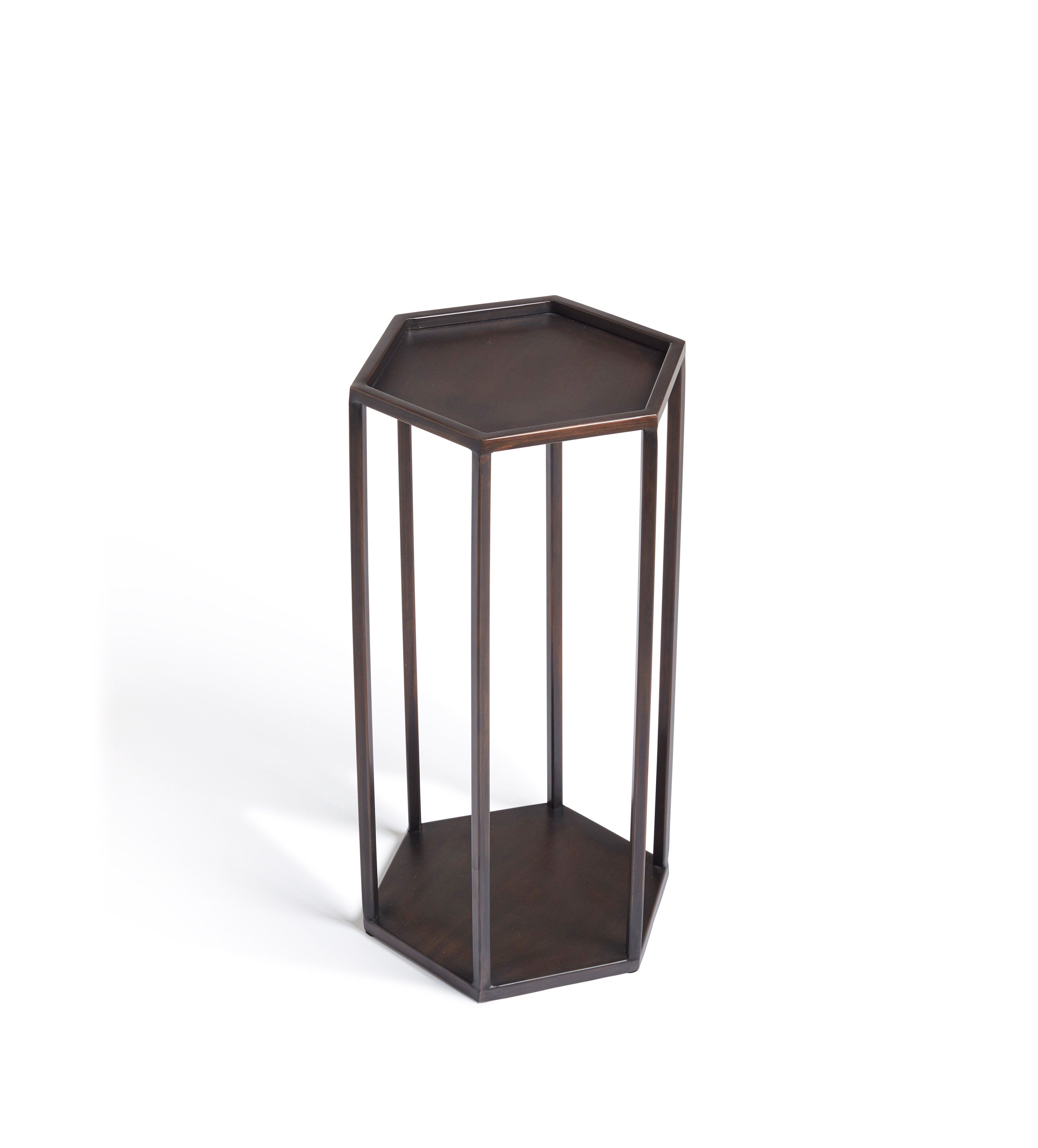Shida Side Table - Blackened Bronze | OKA