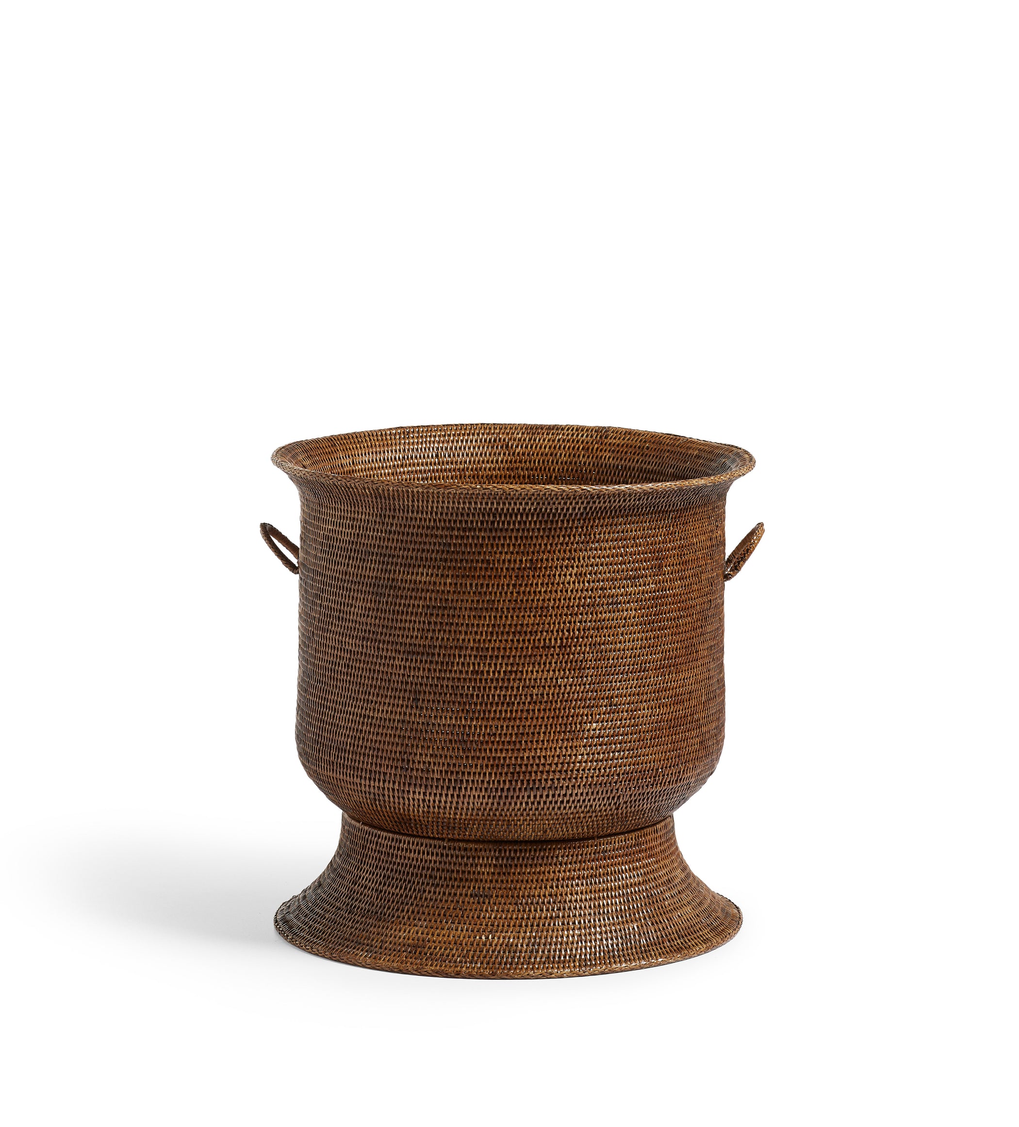 Wildside Short Urn Planter - Antique Brown