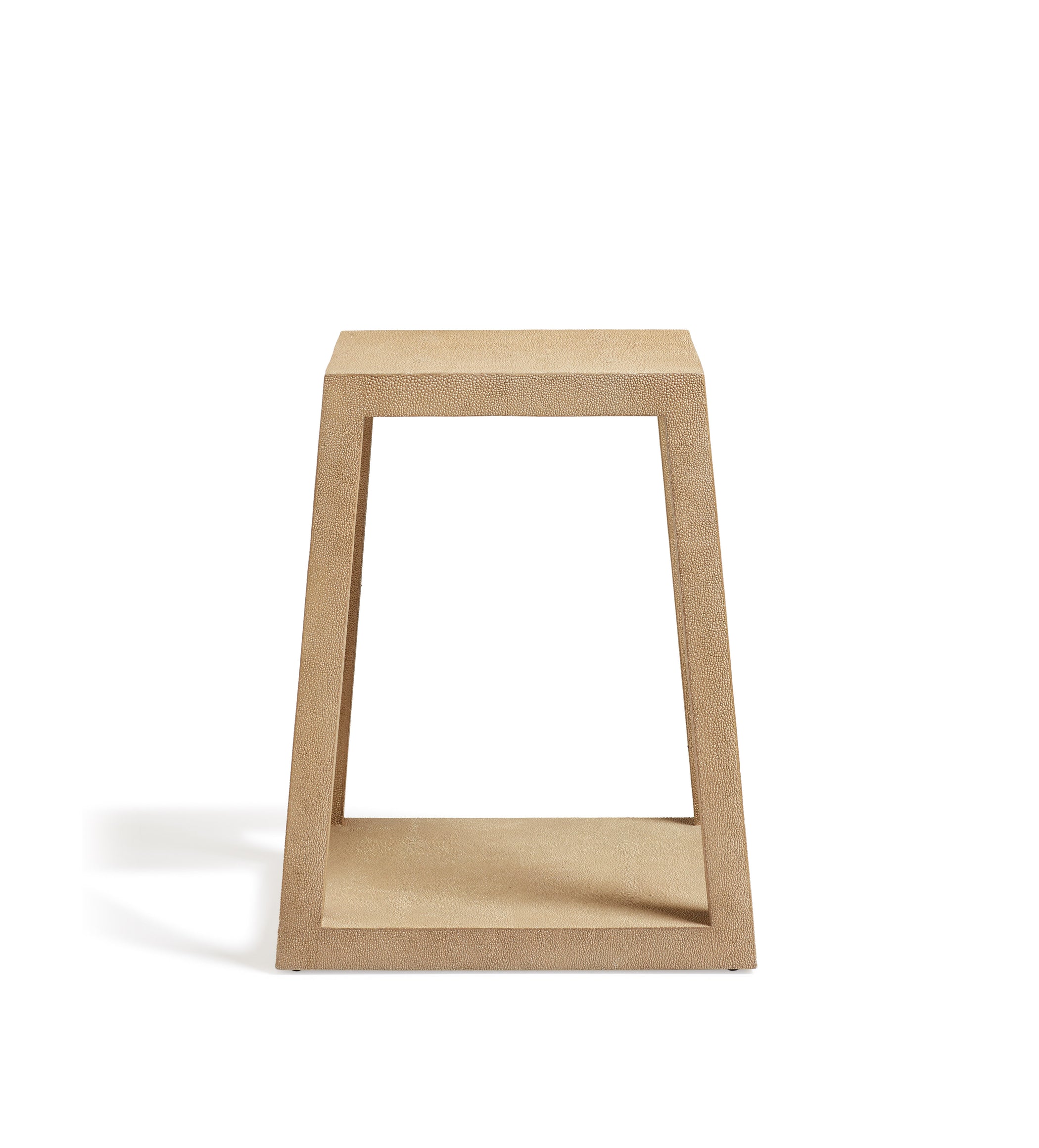 Sibley Shagreen Side Table - Oatmeal