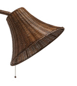 Sikao Rattan Arc Floor Lamp - Antique Brown
