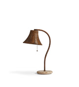 Sikao Rattan Arc Table Lamp - Antique Brown