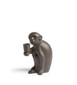 Simia Pair of Candle Holders - Antique Brown