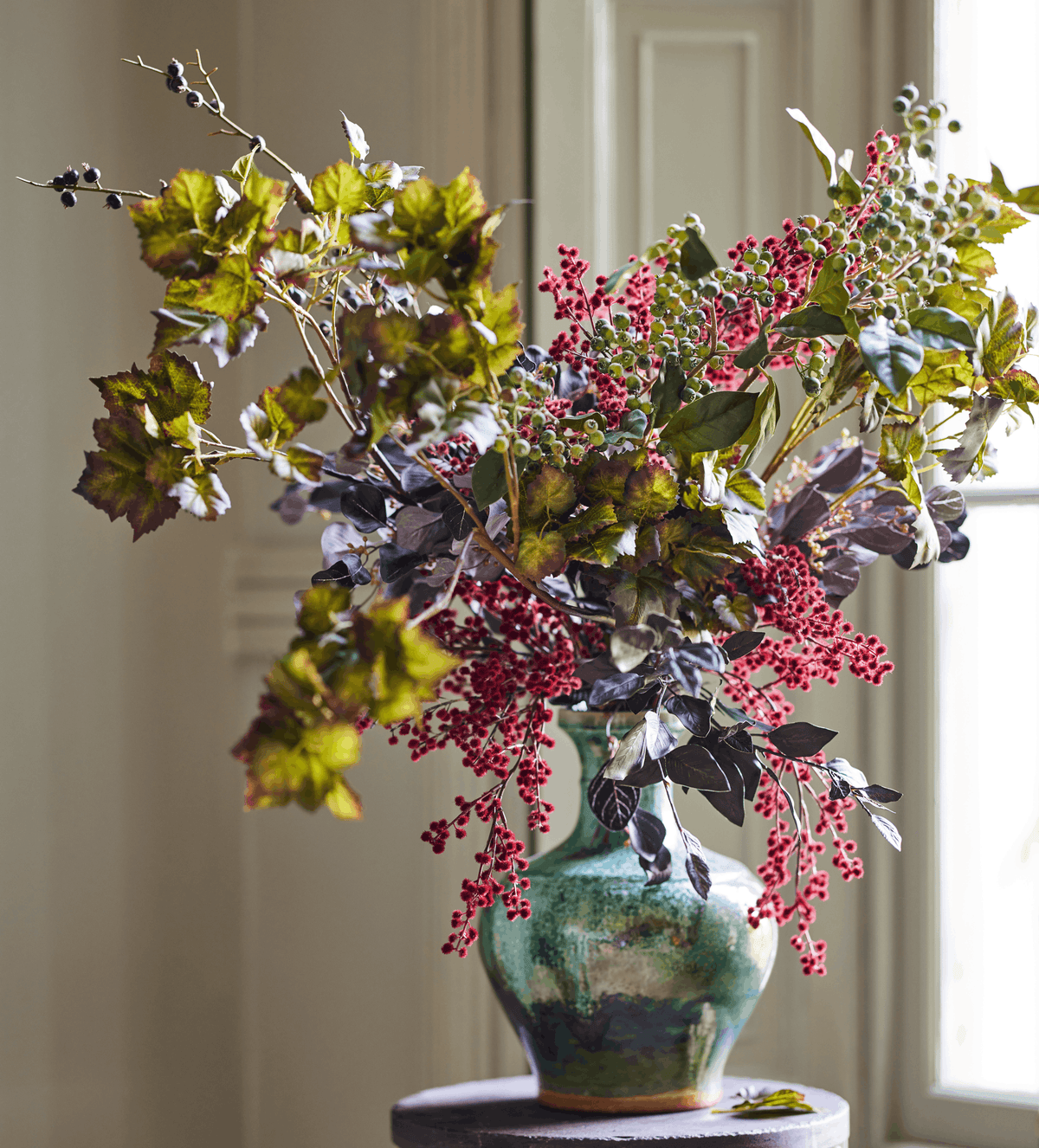 Single Grape Leaf Stem - Large - Multi