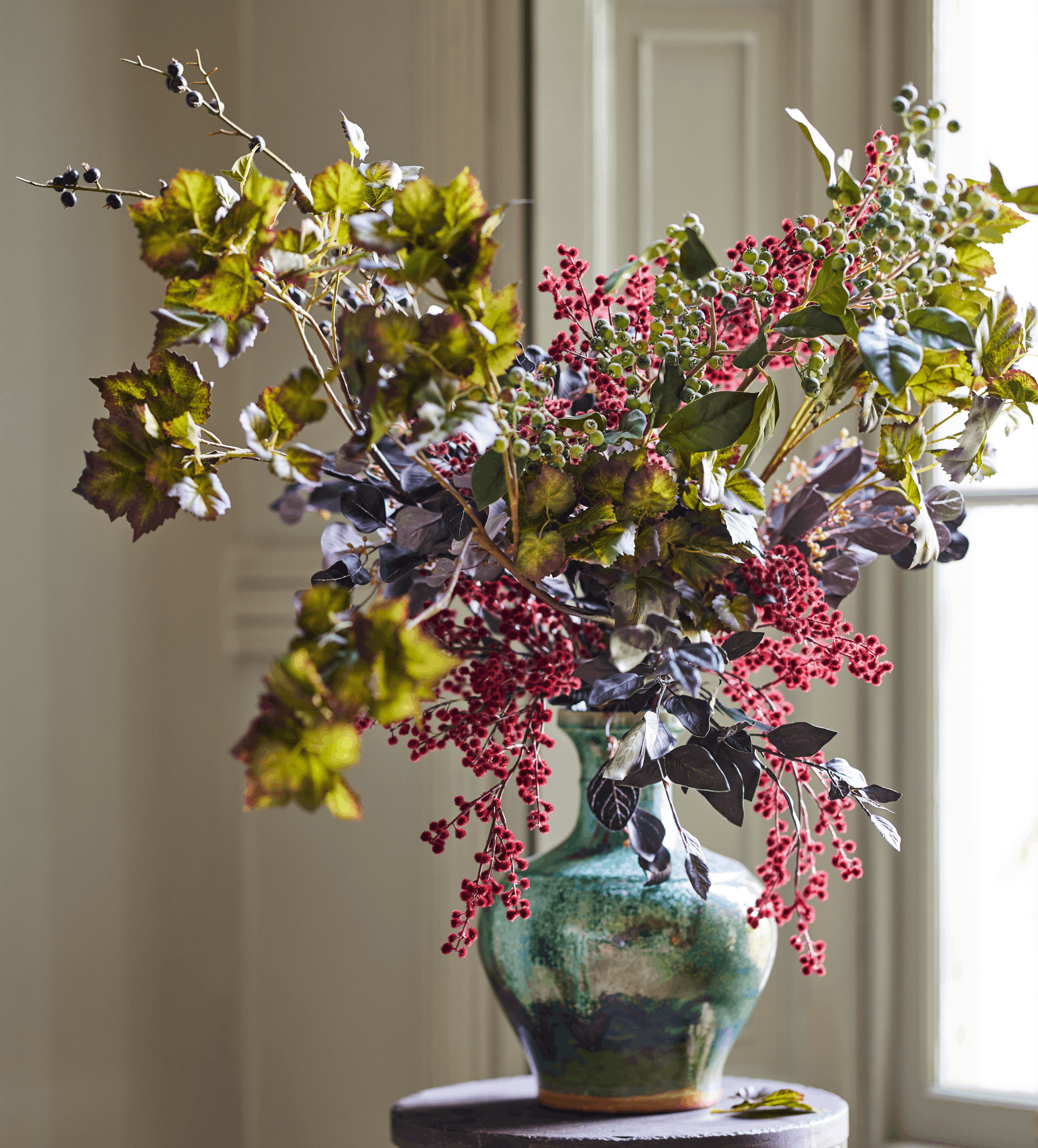 Single Grape Leaf Stem - Large - Multi